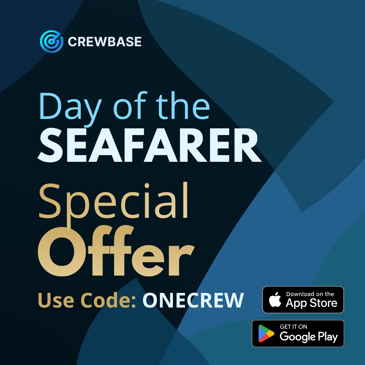 Example CrewBase square post with an offer code