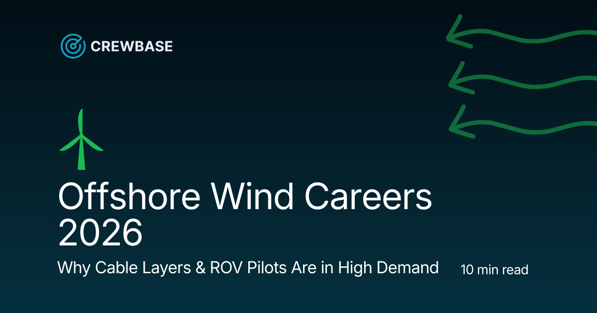 Offshore Wind Careers 2026 — Cable Laying, ROV, and Renewable Energy Maritime Jobs