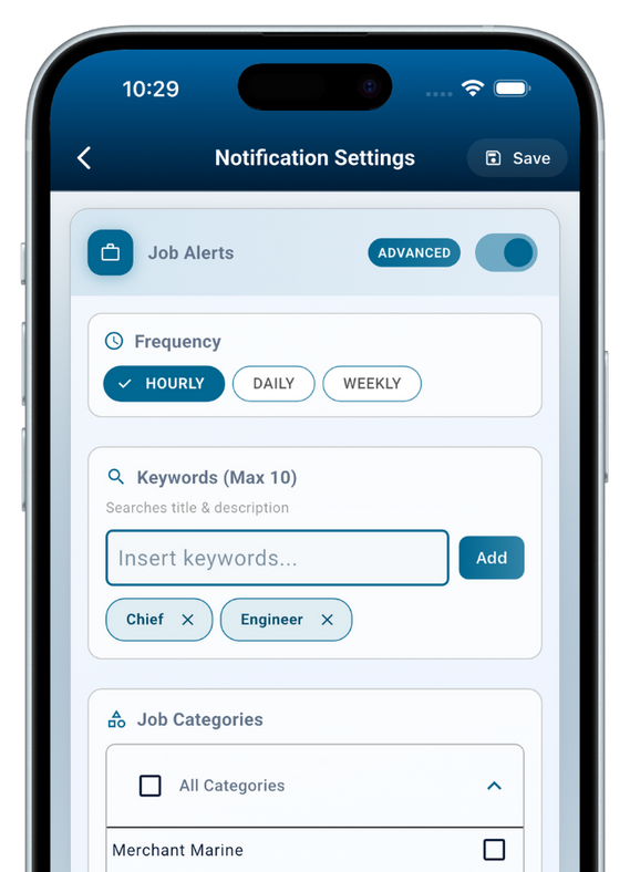 Smart filters interface